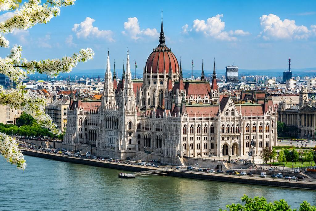 Hungarian Parliament Building and the Danube in Budapest
